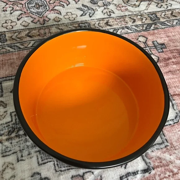 RAE DUNN Howloween Halloween collection ceramic artisan dog dish large pet bowl - Picture 3 of 5